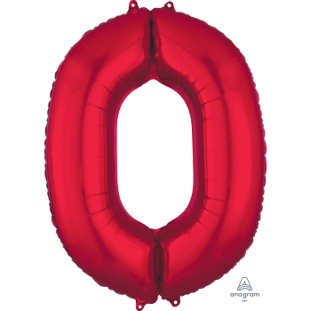 Picture of 34'' NUMBER 0 SUPERSHAPE - RED
