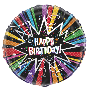 Image de 18" FOIL - RAINBOW STARBURST BIRTHDAY