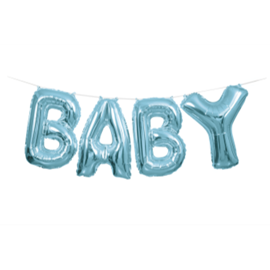 Picture of FOIL BALLOON BANNERS - BABY BLUE