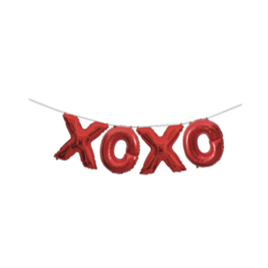 Image sur FOIL BALLOON BANNERS - XOXO RED