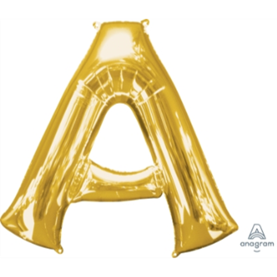 Picture of 34'' LETTER A SUPER SHAPE - GOLD