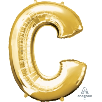 Image de 34'' LETTER C SUPER SHAPE - GOLD