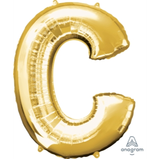 Image sur 34'' LETTER C SUPER SHAPE - GOLD