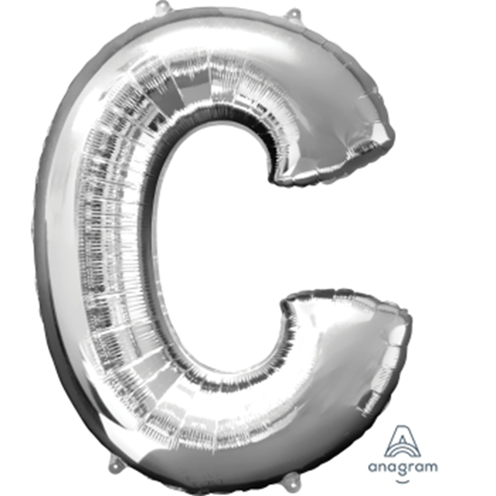 Picture of 34'' LETTER C SUPER SHAPE - SILVER