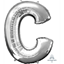 Image de 34'' LETTER C SUPER SHAPE - SILVER