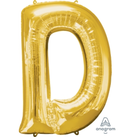 Picture of 34'' LETTER D SUPER SHAPE - GOLD