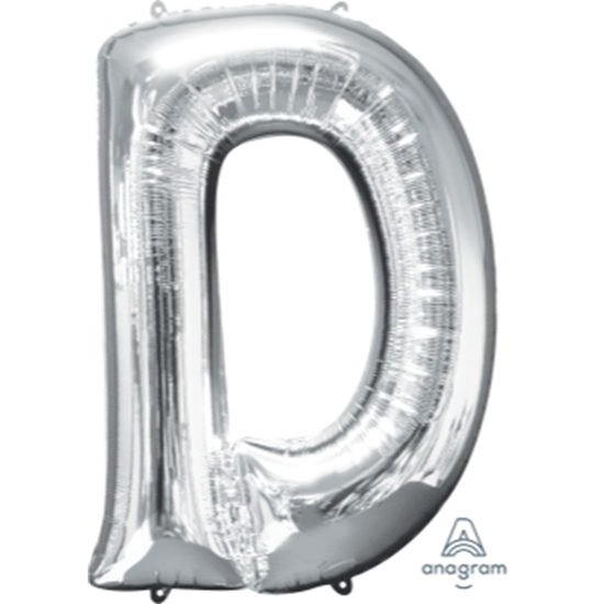 Image sur 34'' LETTER D SUPER SHAPE - SILVER