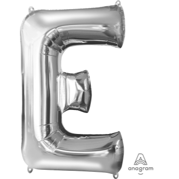 Image de 34'' LETTER E SUPER SHAPE - SILVER