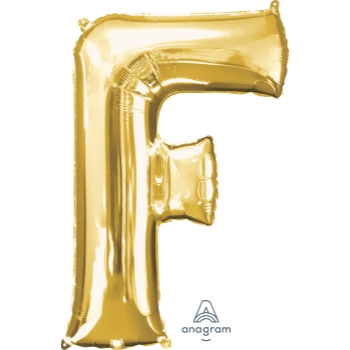 Image de 34'' LETTER F SUPER SHAPE - GOLD