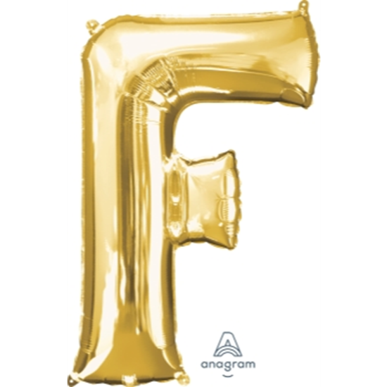 Picture of 34'' LETTER F SUPER SHAPE - GOLD