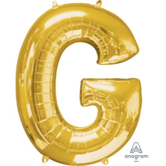 Image sur 34'' LETTER G SUPER SHAPE - GOLD