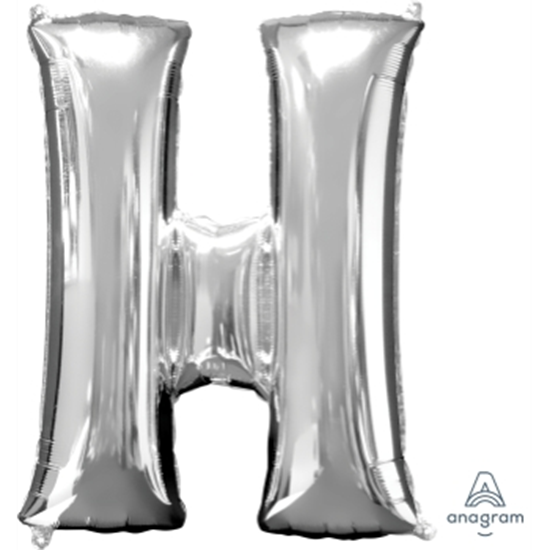 Image sur 34'' LETTER H SUPER SHAPE - SILVER