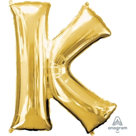 Picture of 34'' LETTER K SUPER SHAPE - GOLD