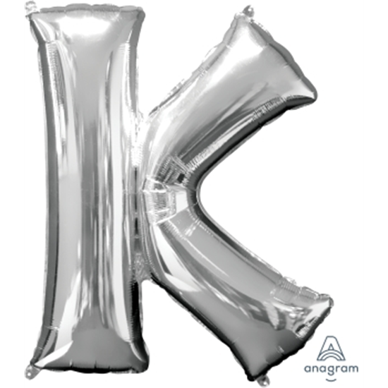 Image sur 34'' LETTER K SUPER SHAPE - SILVER