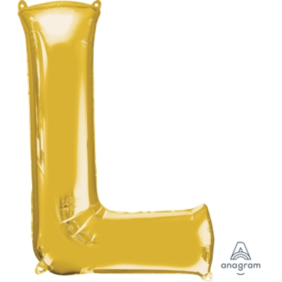 Image sur 34'' LETTER L SUPER SHAPE - GOLD