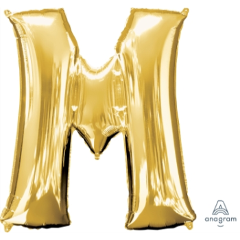 Image de 34'' LETTER M SUPER SHAPE - GOLD