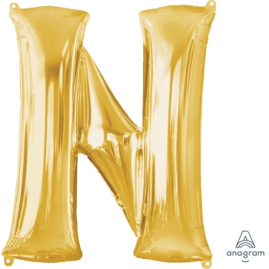 Picture of 34'' LETTER N SUPER SHAPE - GOLD