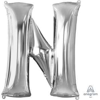 Image de 34'' LETTER N SUPER SHAPE - SILVER