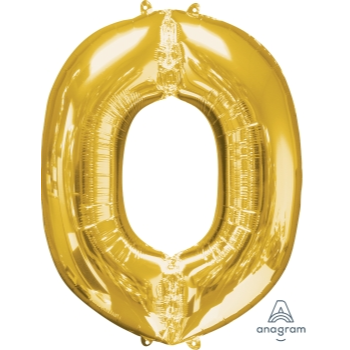 Image de 34'' LETTER O SUPER SHAPE - GOLD