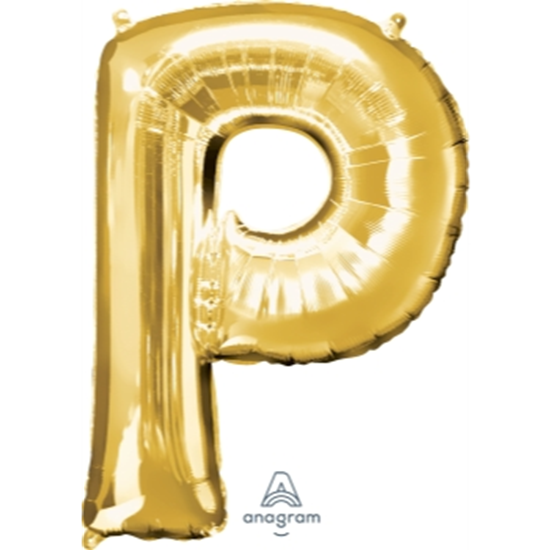 Picture of 34'' LETTER P SUPER SHAPE - GOLD