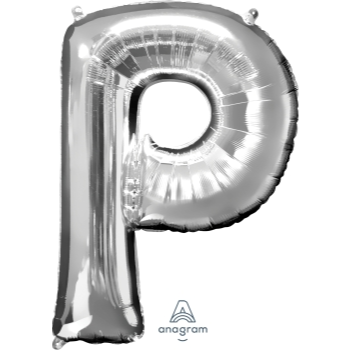 Image de 34'' LETTER P SUPER SHAPE - SILVER