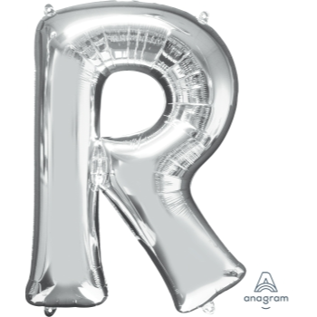 Image de 34'' LETTER R SUPER SHAPE - SILVER