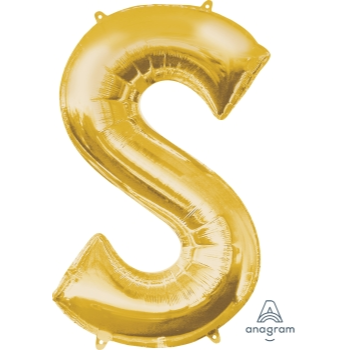 Image de 34'' LETTER S SUPER SHAPE - GOLD