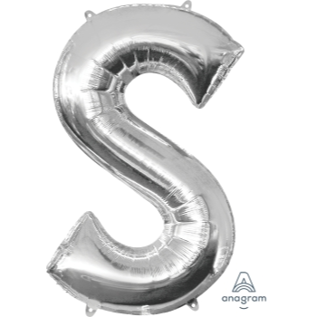 Image de 34'' LETTER S SUPER SHAPE - SILVER