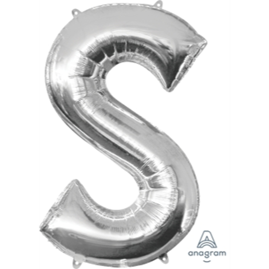 Image sur 34'' LETTER S SUPER SHAPE - SILVER