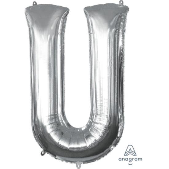 Image sur 34'' LETTER U SUPER SHAPE - SILVER