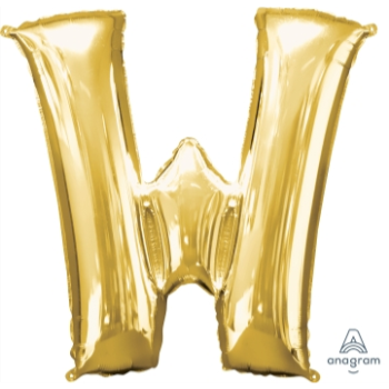 Image de 34'' LETTER W SUPER SHAPE - GOLD