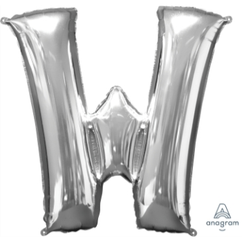 Image de 34'' LETTER W SUPER SHAPE - SILVER