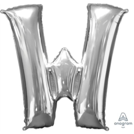 Picture of 34'' LETTER W SUPER SHAPE - SILVER