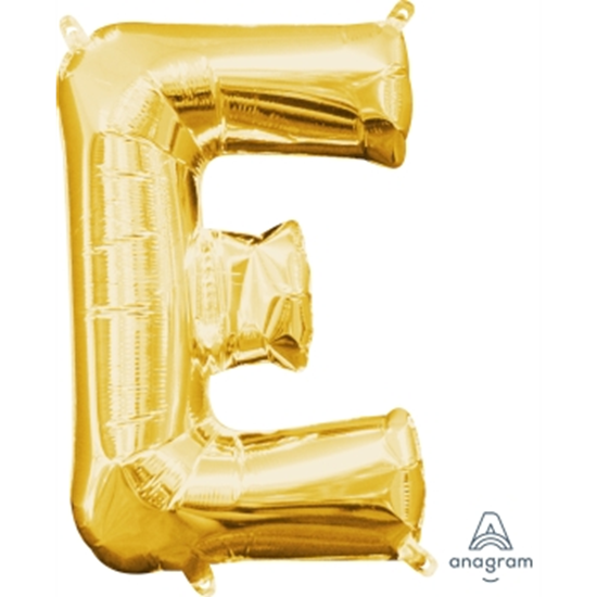 Picture of MINI SHAPE LETTER E  - GOLD (AIR FILLED)