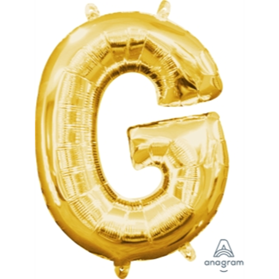 Image sur MINI SHAPE LETTER G  - GOLD (AIR FILLED)