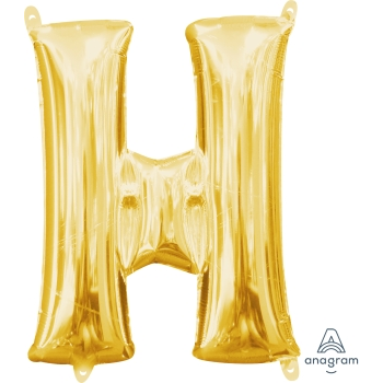 Image de MINI SHAPE LETTER H  - GOLD (AIR FILLED)