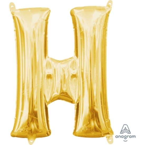 Picture of MINI SHAPE LETTER H  - GOLD (AIR FILLED)