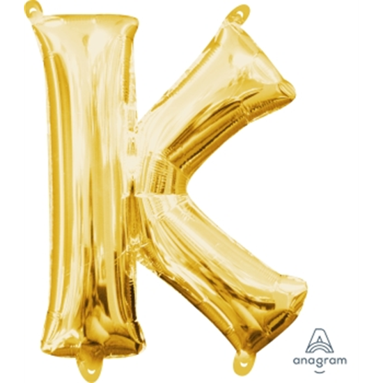 Picture of MINI SHAPE LETTER K  - GOLD (AIR FILLED)