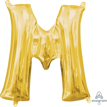 Image de MINI SHAPE LETTER M  - GOLD (AIR FILLED)