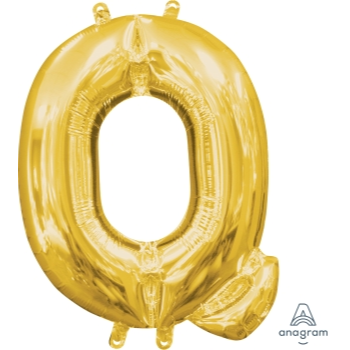 Image de MINI SHAPE LETTER Q  - GOLD (AIR FILLED)