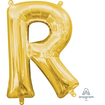 Picture of MINI SHAPE LETTER R - GOLD (AIR FILLED)