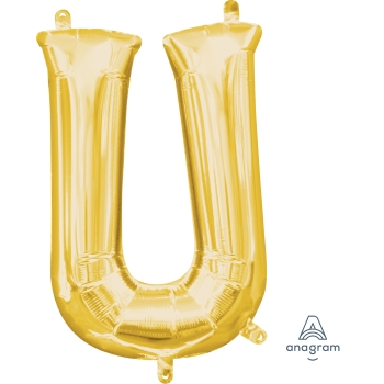 Image de MINI SHAPE LETTER U  - GOLD (AIR FILLED)