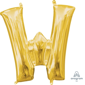 Image de MINI SHAPE LETTER W  - GOLD (AIR FILLED)