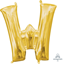 Picture of MINI SHAPE LETTER W  - GOLD (AIR FILLED)