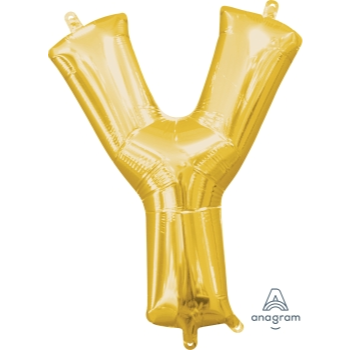 Image de MINI SHAPE LETTER Y  - GOLD (AIR FILLED)