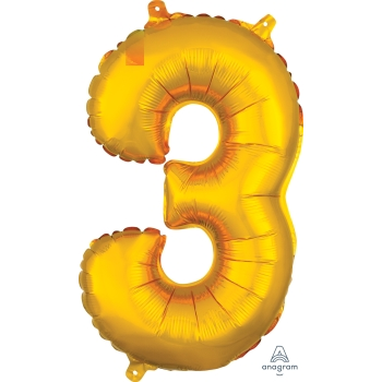 Image de MINI SHAPE NUMBER 3  - GOLD (AIR FILLED)