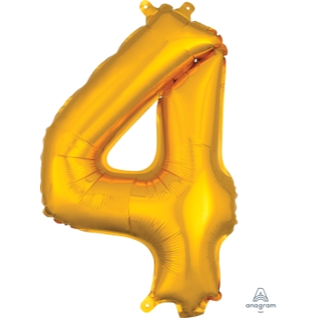 Image de MINI SHAPE NUMBER 4  - GOLD (AIR FILLED)