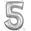 Image de MINI SHAPE NUMBER 5  - SILVER (AIR FILLED)