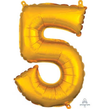 Image de MINI SHAPE NUMBER 5  - GOLD (AIR FILLED)