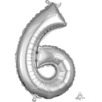 Image de MINI SHAPE NUMBER 6  - SILVER (AIR FILLED)